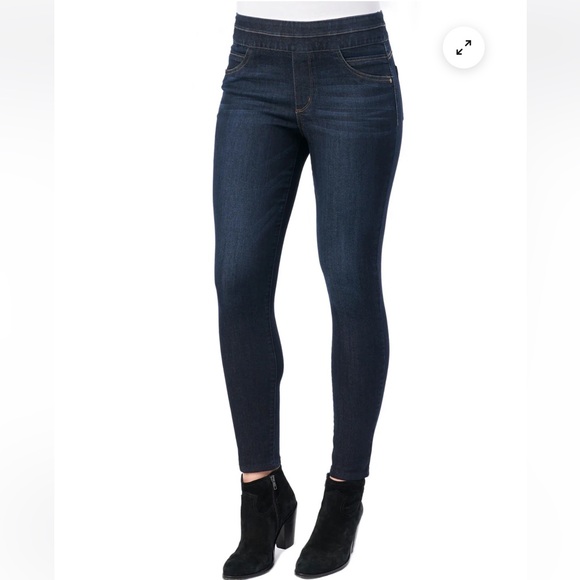 #307 ✔️Democracy Abroad Solution Indigo Pull on Glider Ankle Length Jean - Picture 1 of 11